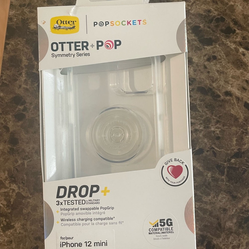Otterbox clear pop socket case